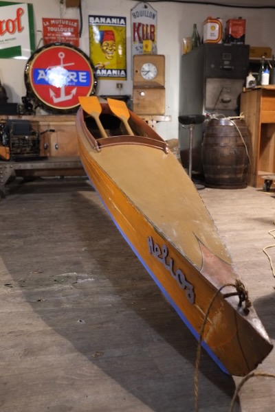 canoe kayak ancien 1920 en bois 
